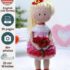 Pattern Doll Crochet with clothes Lady in Red