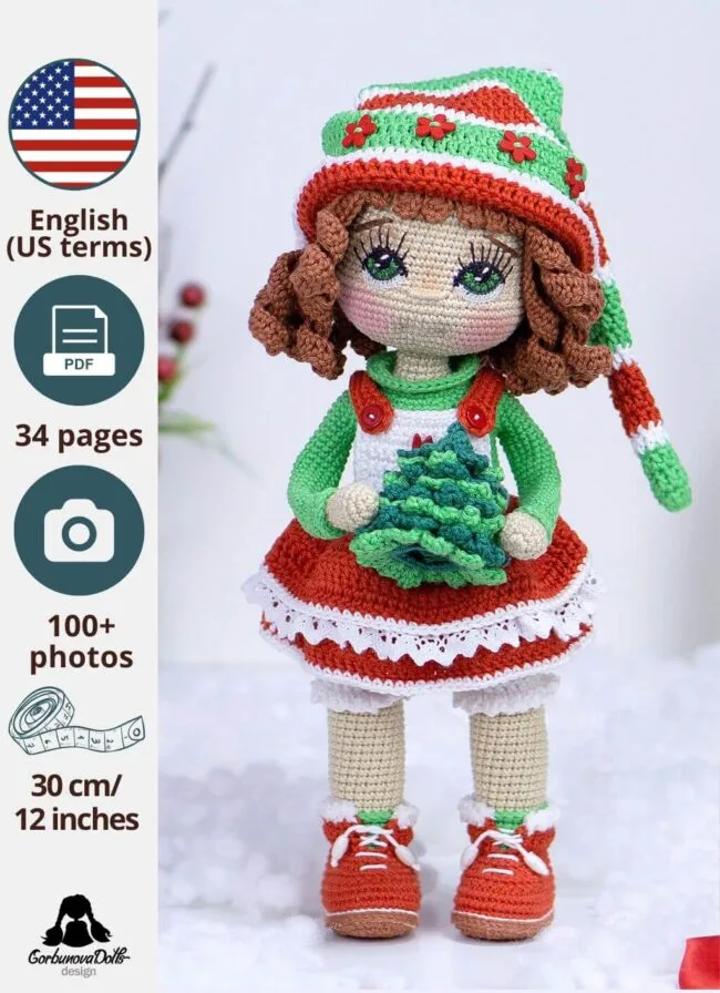 Christmas Doll Crochet Pattern