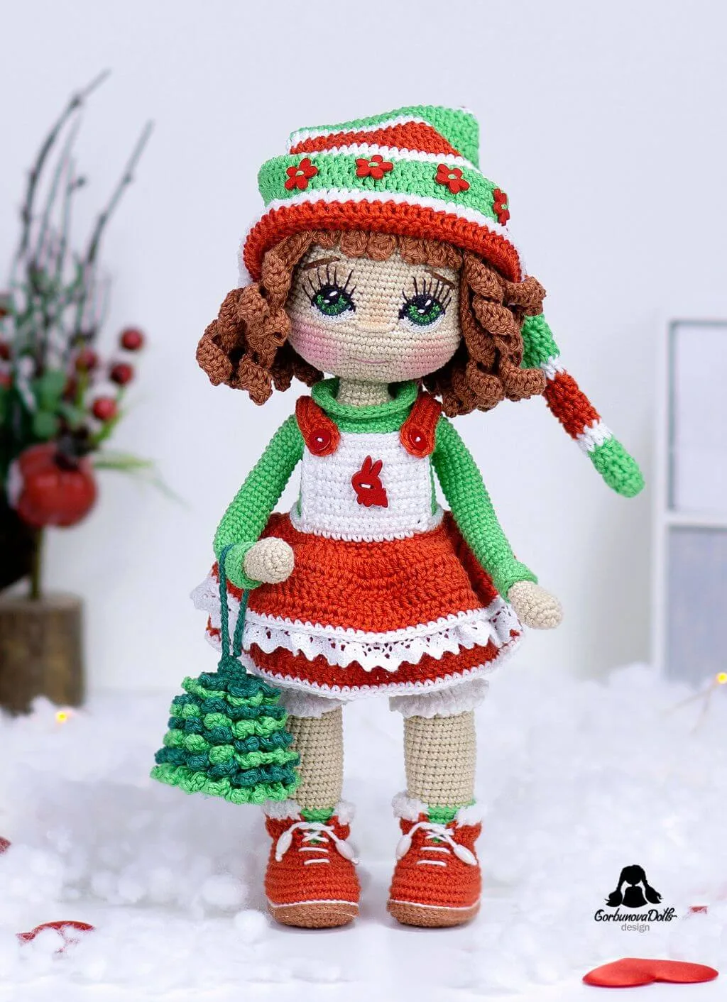 Crochet doll pattern for Christmas