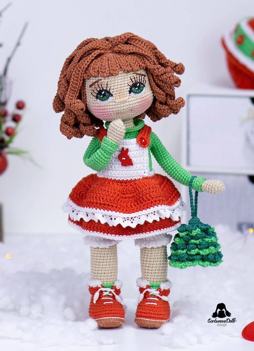 Crochet doll pattern for Christmas