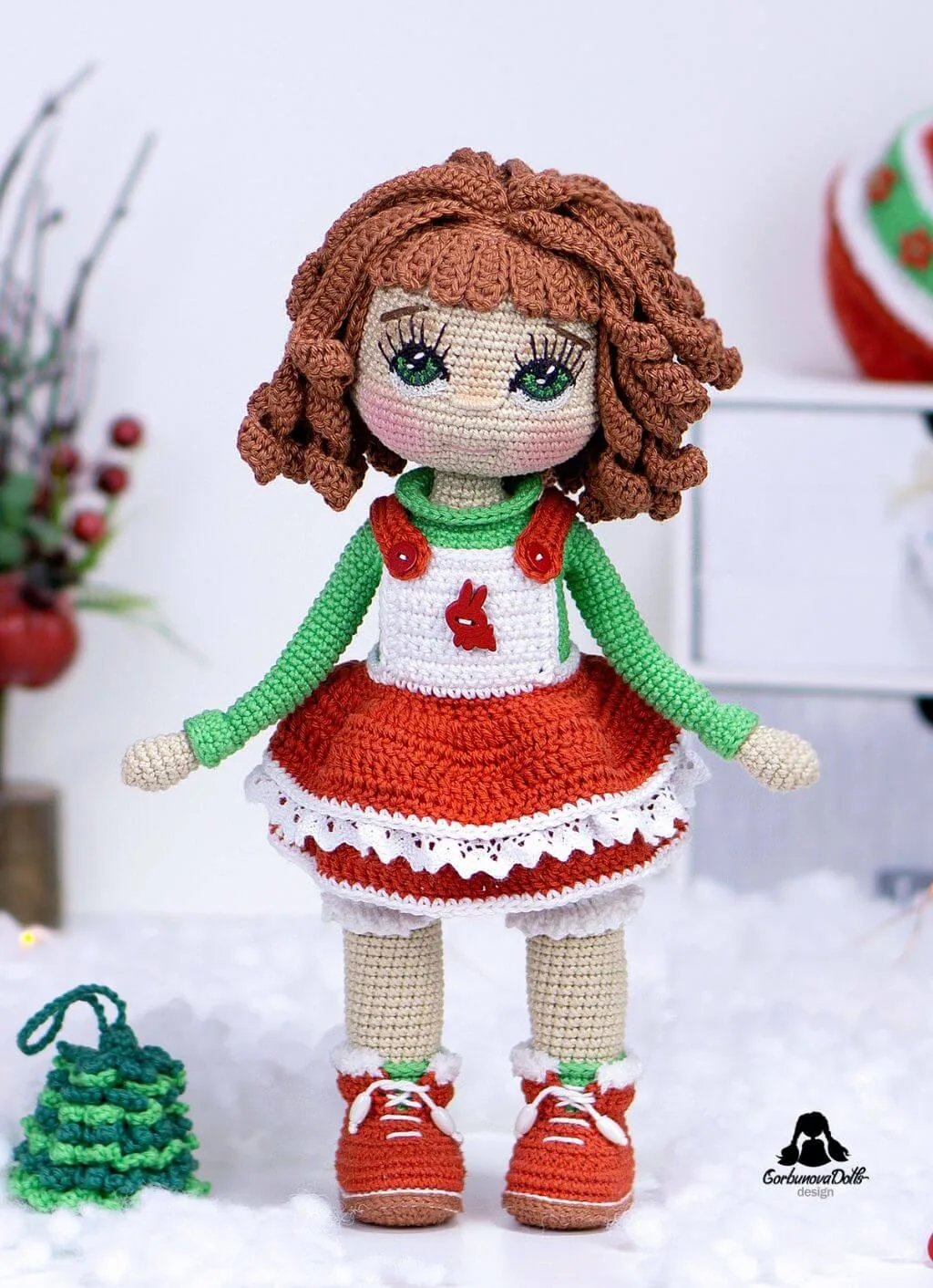 Crochet doll pattern for Christmas