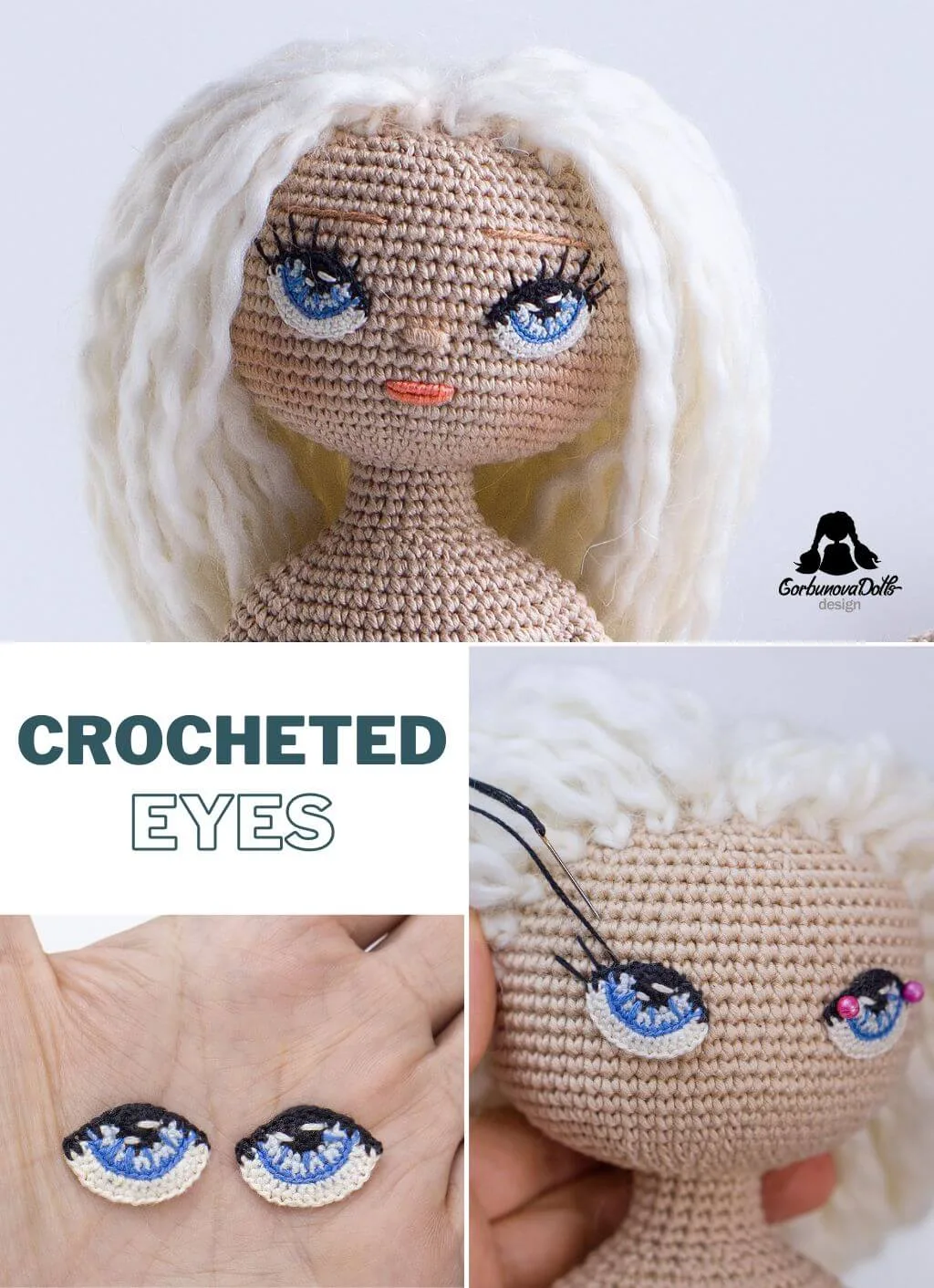 Crochet doll eyes pattern