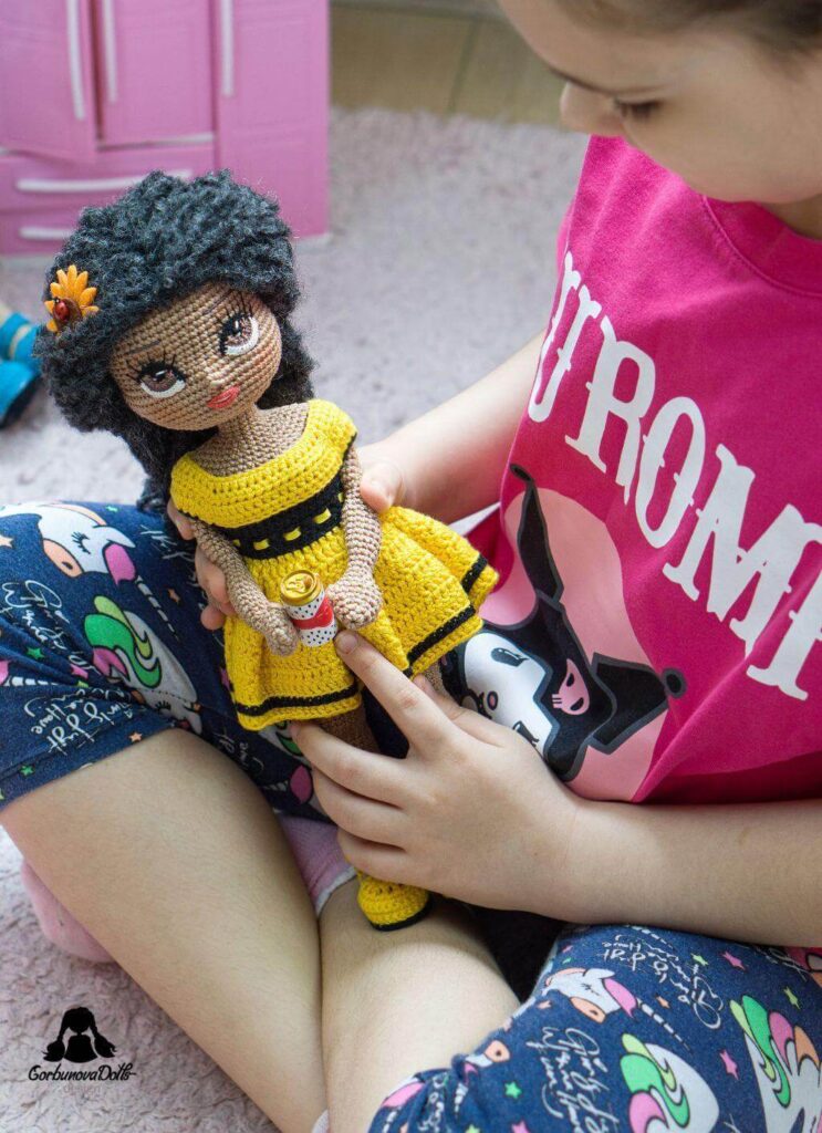 Crochet doll pattern with clothes Michelle