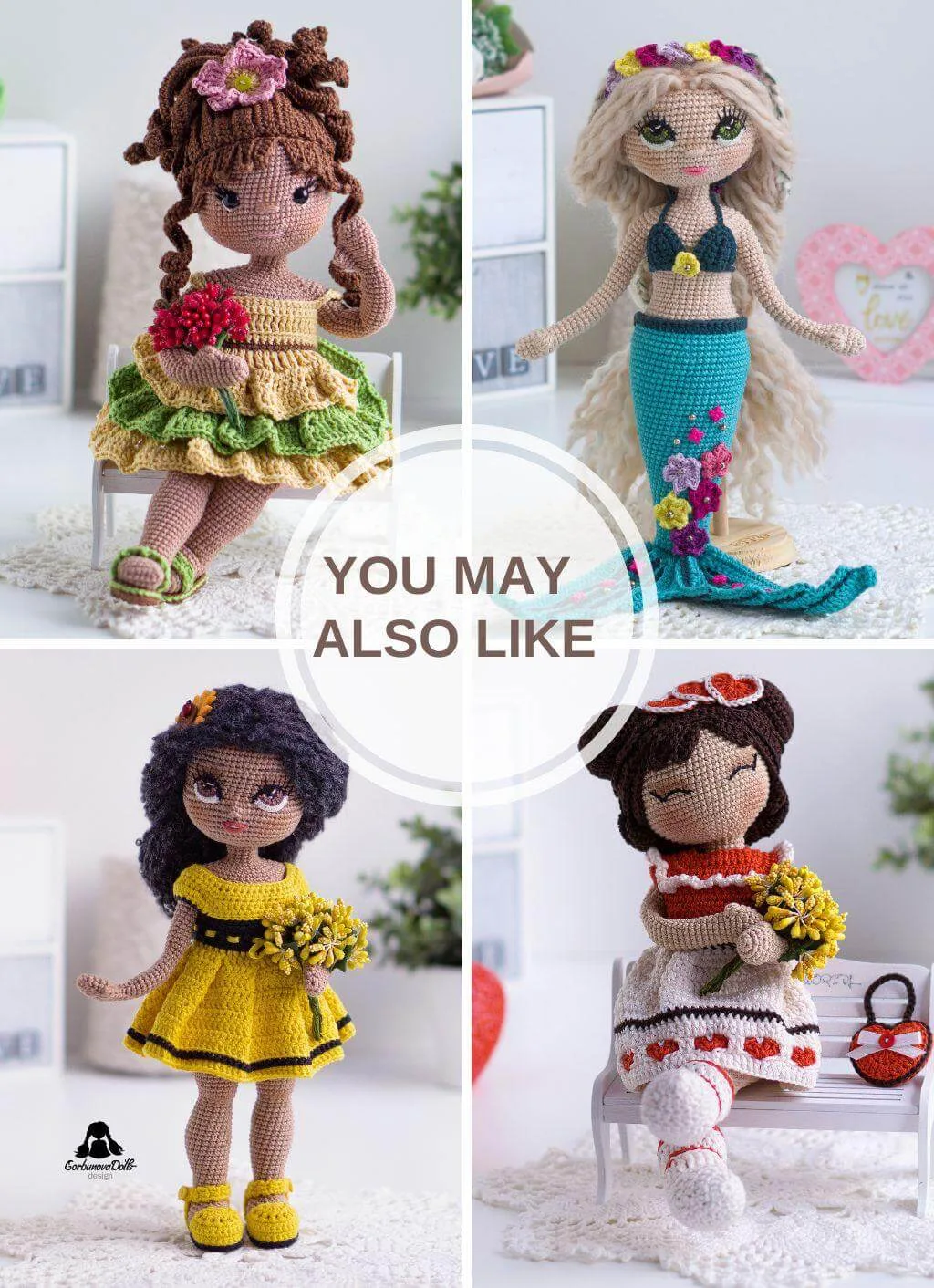 Crochet doll patterns by Gorbunovadolls