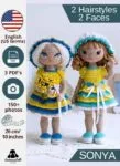 Crochet Doll Pattern with Clothes - Sonya (English PDF)