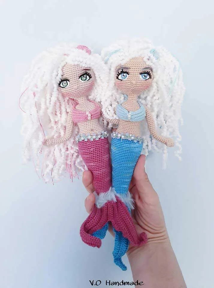 Crochet amigurumi doll pattern: Mermaid