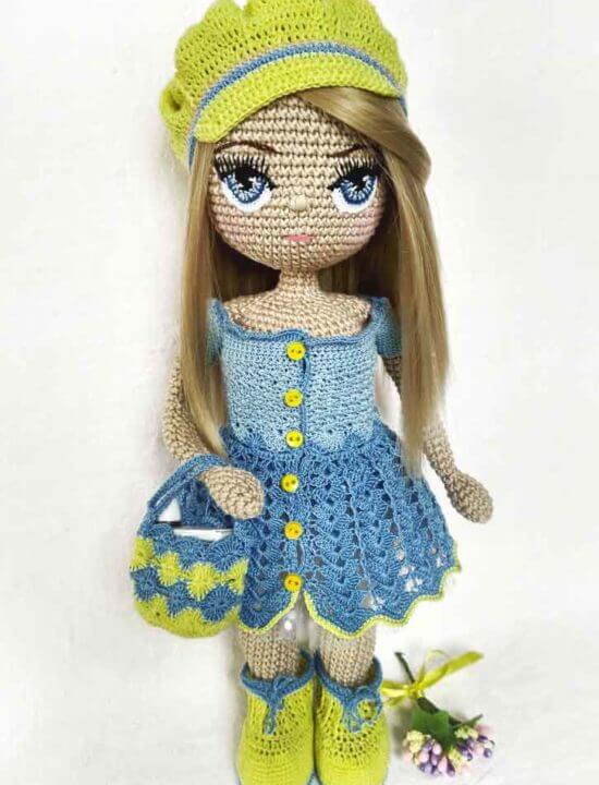 Crochet Amigurumi Doll Pattern: Milena In Pink
