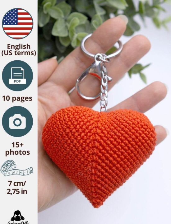Crochet Heart Pattern (PDF in English)