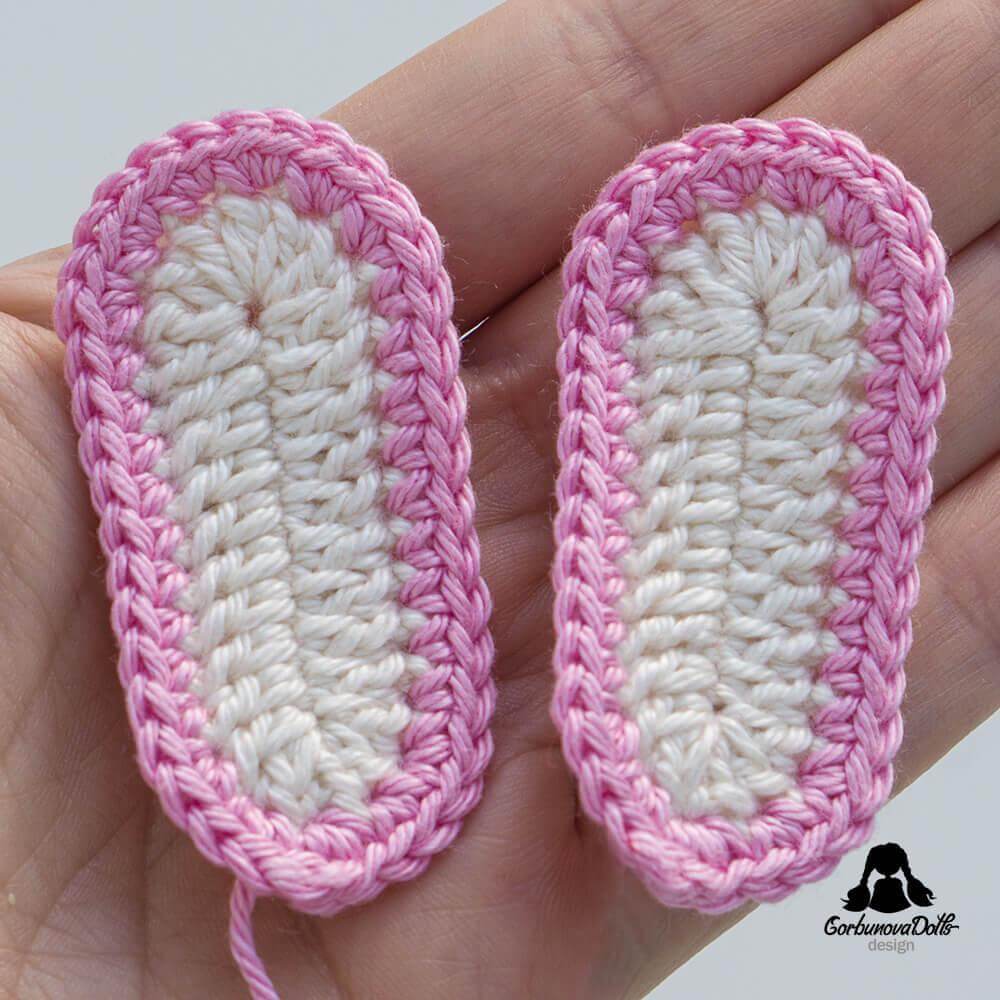 Finished bunny ears for Easter egg crochet pattern