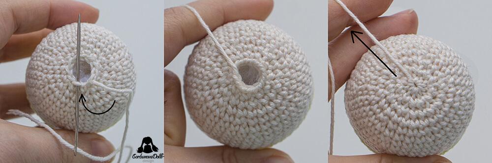 Finishing the body neatly in Easter egg crochet pattern