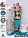 Mermaid Doll Crochet Pattern - No-Sew Amigurumi