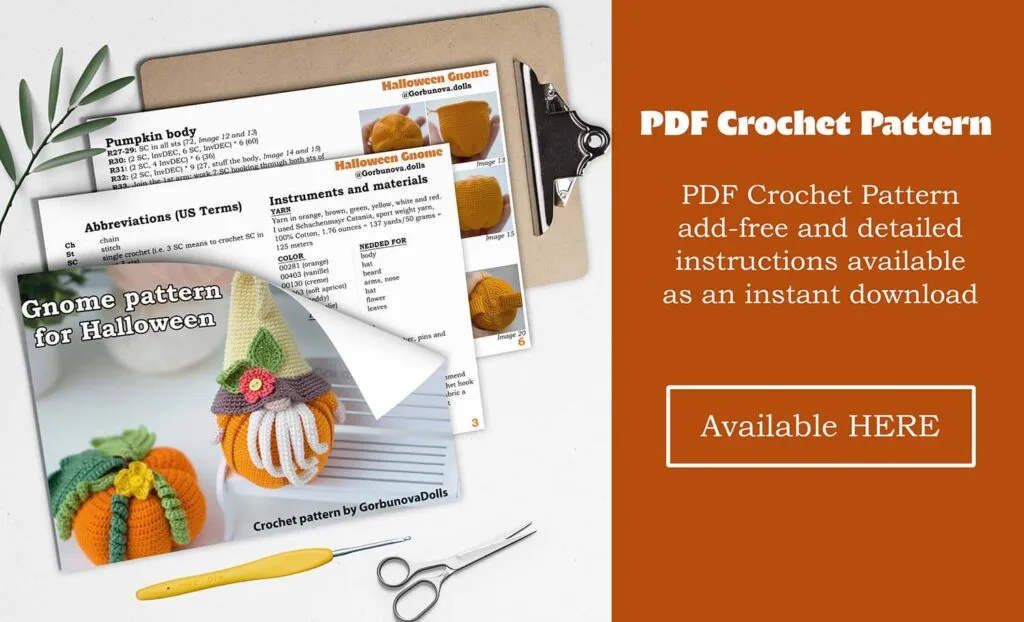 Crochet gnome pattern – PDF tutorial you can purchase