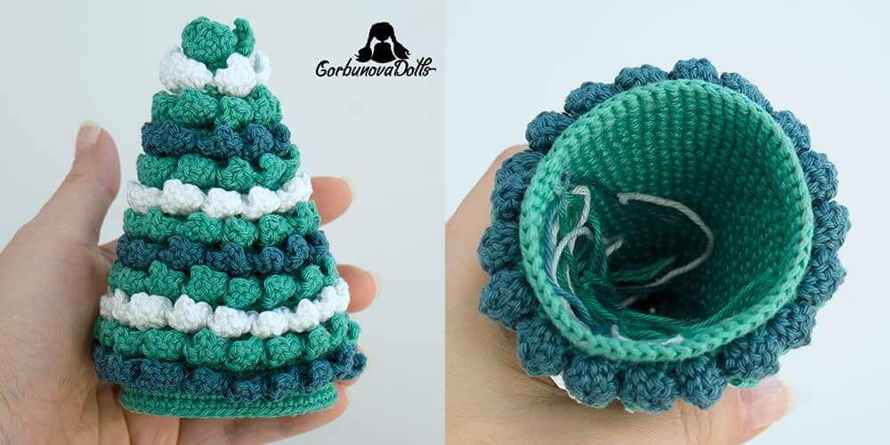 crochet Christmas tree pattern tutorial – finished crochet Christmas tree branches