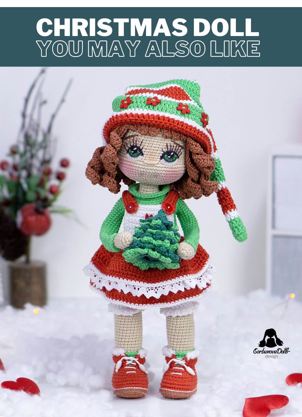 Crochet doll pattern for Christmas