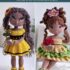 Finished crochet dolls Emily and Michelle from bestseller crochet bundle