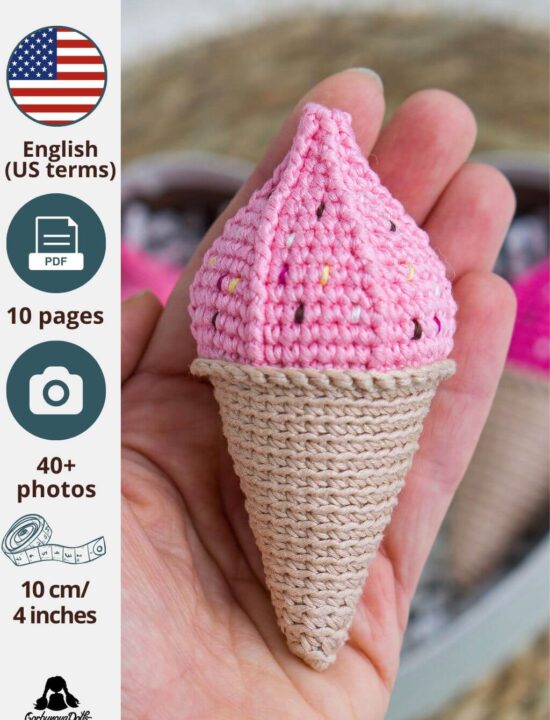 Ice Cream Crochet Pattern (English PDF)