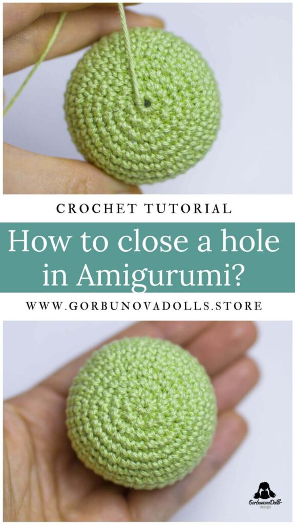How to close a hole in amigurumi