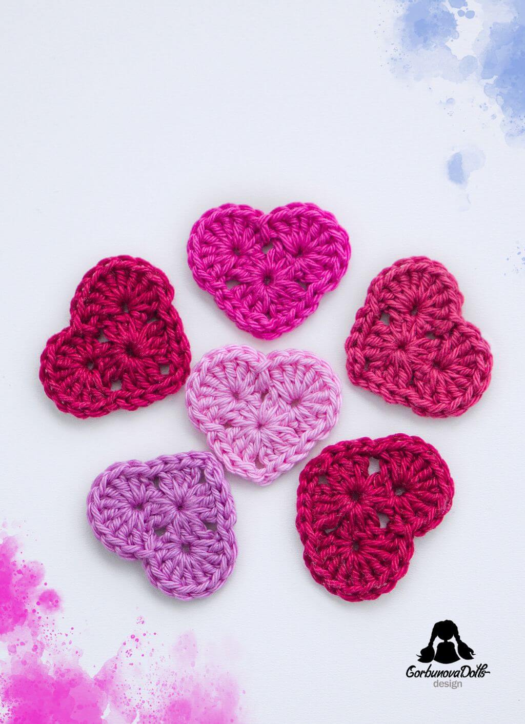 Crochet Applique Heart Pattern