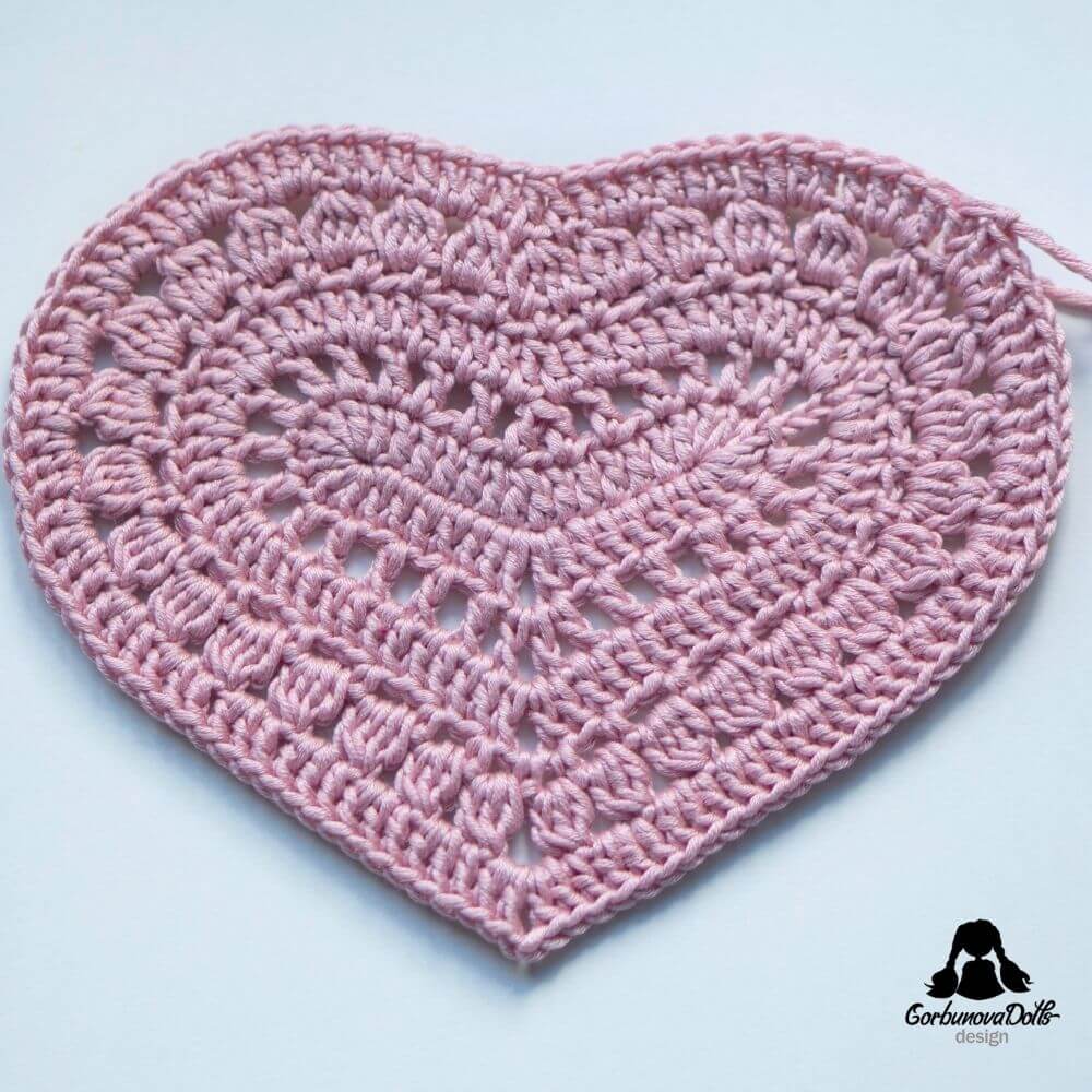 Heart Coaster Crochet Free Pattern