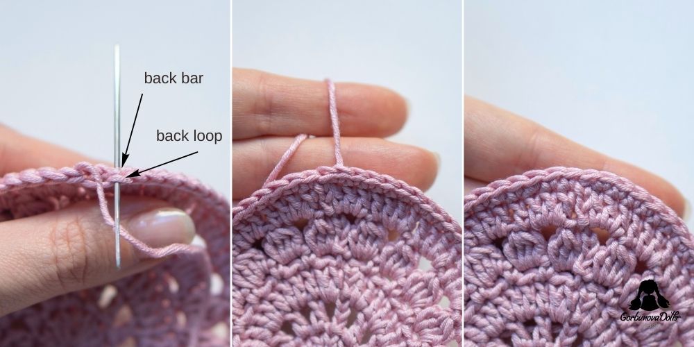 Invisible join technique in crochet