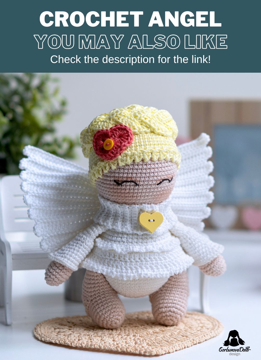 Crochet Angel Pattern Perfect Amigurumi Gift for Christmas or Valentine's Day