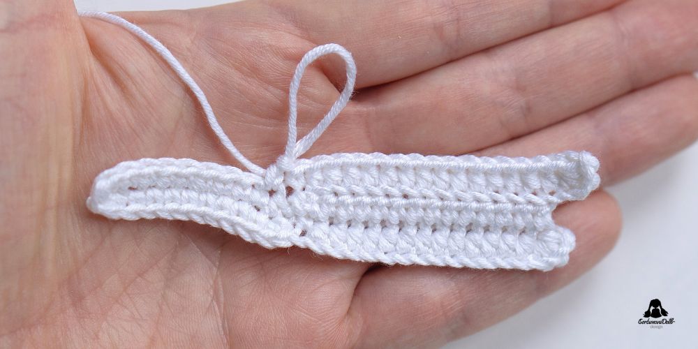 Crochet wing pattern process