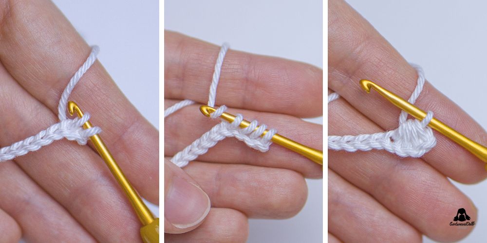 Single crochet three decrease