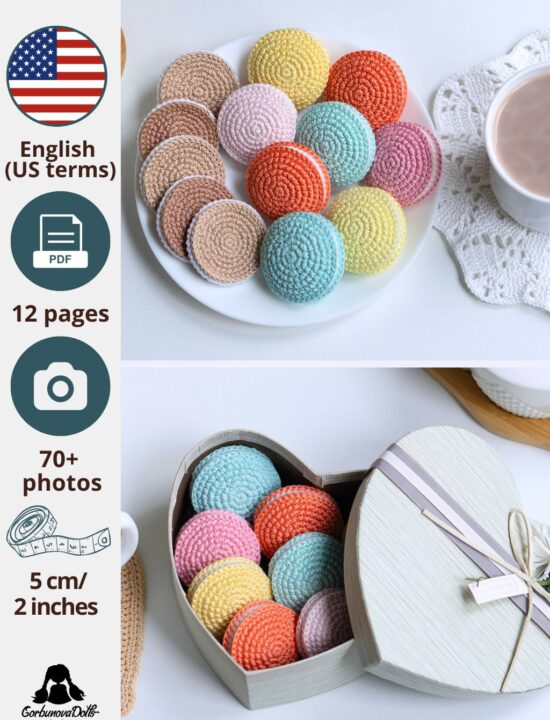 Crochet Macaron Pattern (English PDF)