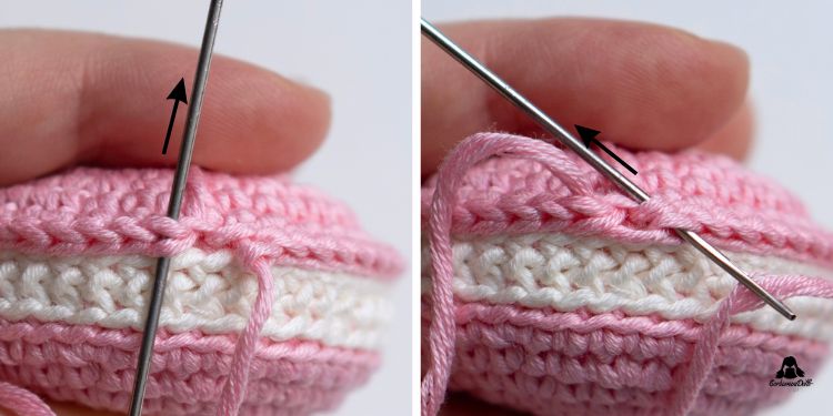 Free macaron crochet pattern: edging