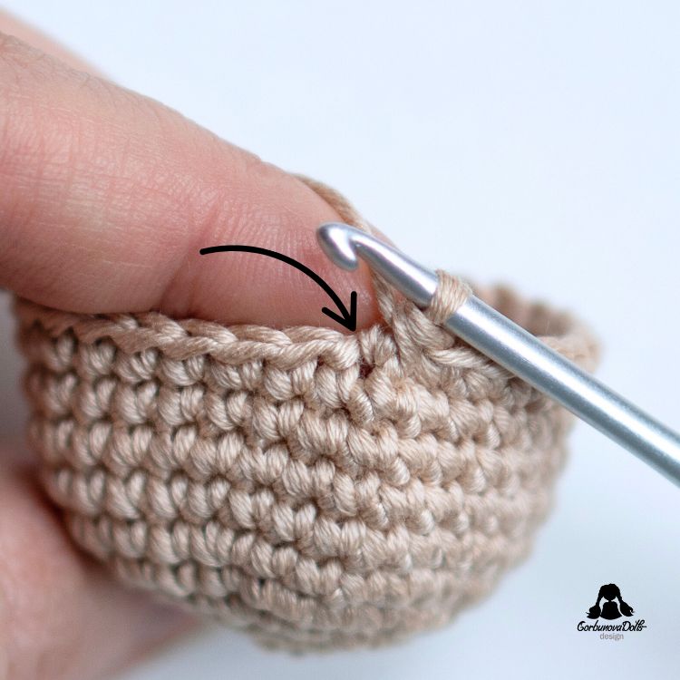 Front post single crochet photo tutorial