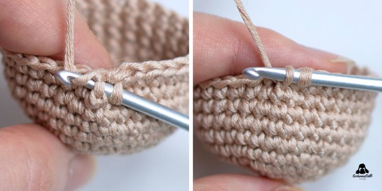 Front post single crochet photo tutorial