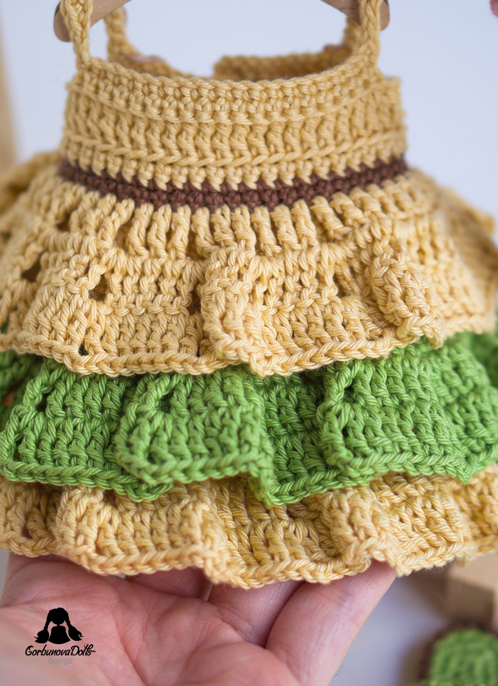 Crochet doll outfit pattern English PDF