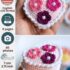 Close-up of finished heart-shaped mini cake from free cake crochet pattern - perfect for amigurumi gifts and decor
