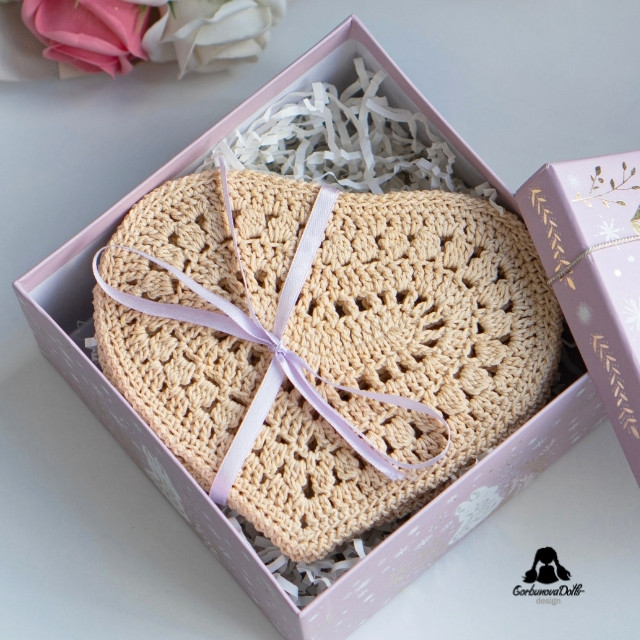 Heart Coaster Crochet Pattern