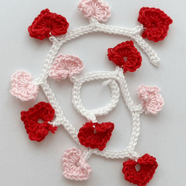 Crochet Heart Garland Free Pattern
