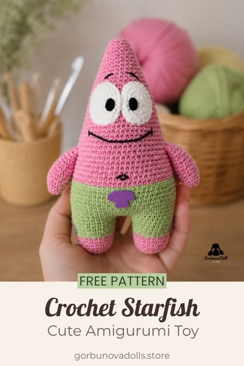 free crochet starfish pattern – pink amigurumi starfish toy