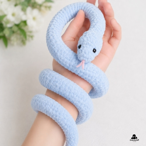 free crochet snake pattern easy amigurumi plush toy